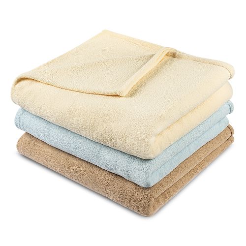 Fairview Polar Fleece Blanket, Twin 72x90, 3.13 lbs, Ivory